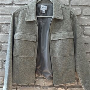 Nine West Light Gray Military Style Jacket